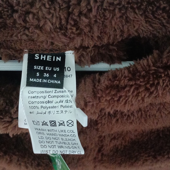 SHEIN EZWear Solid Elastic Waist Flannel Pants - Picture 5 of 6